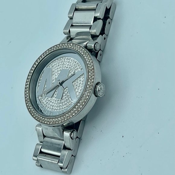 Used Michael Kors Ladies Silver Parker Watch MK5925 - Picture 6 of 8